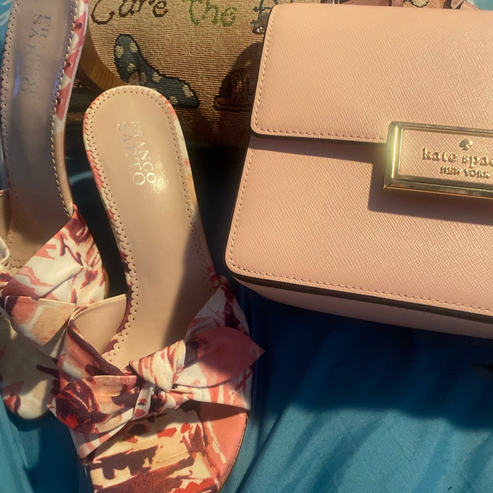 Pretty in Pink. Fabric slip on Mules with bow. Sexy multi colors 👡👡 - Picture 15 of 16